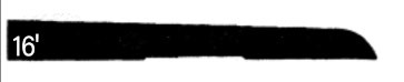 A black silhouette of a long object with a rounded end, labeled 16.