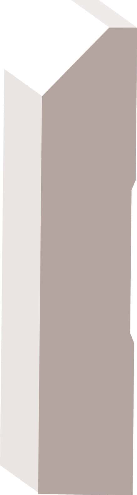 Illustration of a tall, rectangular, three-dimensional object in shades of brown and white, resembling a book or box, viewed from an angled perspective.