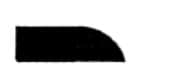 Black rectangular shape with a rounded top right corner on a white background.