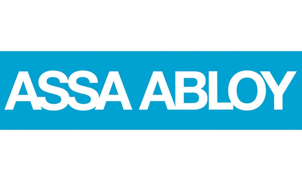 ASSA ABLOY logo with white text on a blue background.