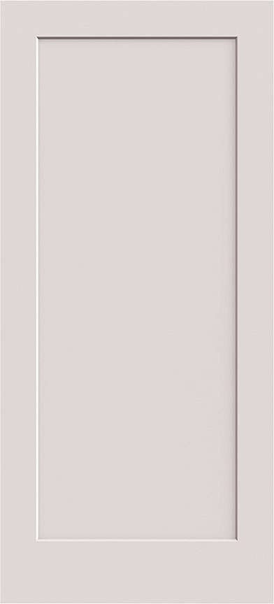 A white rectangular cupboard door with a simple, recessed panel design.