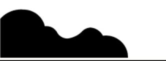 Black, abstract cloud shape on a white background.