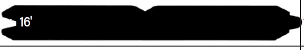 Black silhouette of an architectural molding with a label reading 16.