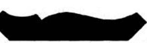 A silhouette of a reclining woman with an angular form, resembling a landscape profile.