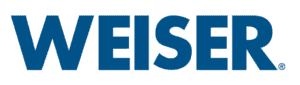 Blue text logo displaying the word WEISER on a white background.