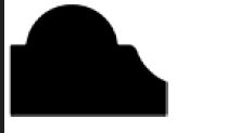 Black silhouette of a shape with a domed top on the left and a concave curve on the right against a white background.