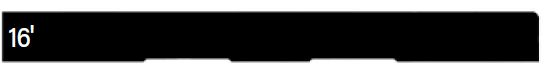 A black rectangle with a label 16 on the left side.