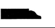 Black silhouette of an architectural molding profile on a white background.