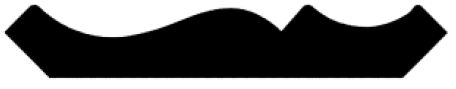 Silhouette of a wavy, crown-like shape with pointed edges and a smooth curve in the center.