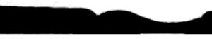 Black silhouette of an uneven line with one prominent peak on a white background.