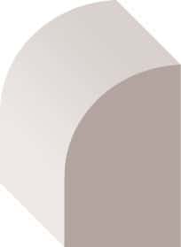 3D illustration of a curved, two-toned geometric shape with a shaded gradient effect.