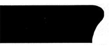 Black silhouette of a right-angled shape with one rounded edge.