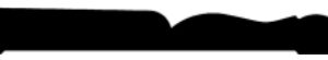 A black, uneven silhouette with curved and straight edges on a white background.