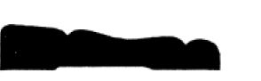 A silhouette of a reclining person on a flat surface.