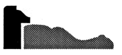 Silhouette of a horse-shaped profile on a dotted background.