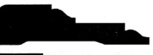 Black abstract shape on a white background.
