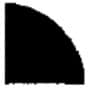 A quarter circle shape filled in black on a white background.