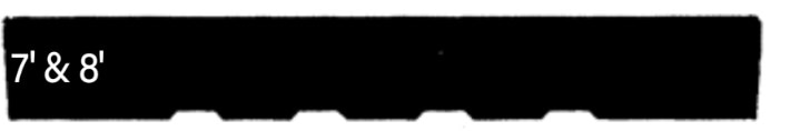 Black film strip with the text 7 & 8 in white on the left side against a white background.