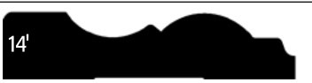 Silhouette of a bridge with 14 indicating height clearance.