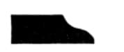 Black silhouette of a shoe profile facing right on a white background.
