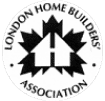 Logo of the London Home Builders' Association, featuring two stylized houses inside a circular border.