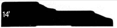 Silhouette of an elongated, uneven mound with a 14-foot height label on the left side.