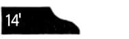 Black shape with a flat top and curved right edge, labeled 14.